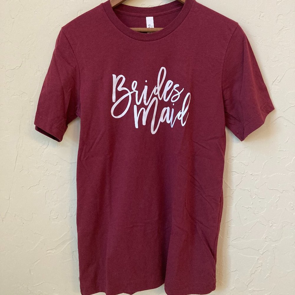 Burgundy Bridesmaid T-shirt
